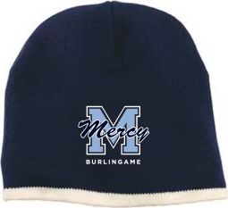 Beanie Cap, Navy/Natural